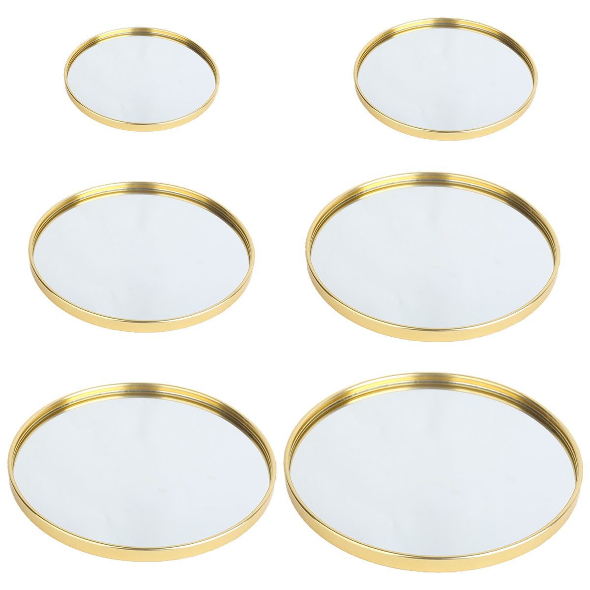 Decorative Mirror - Okrągła taca z lustrzanym wykończeniem w
