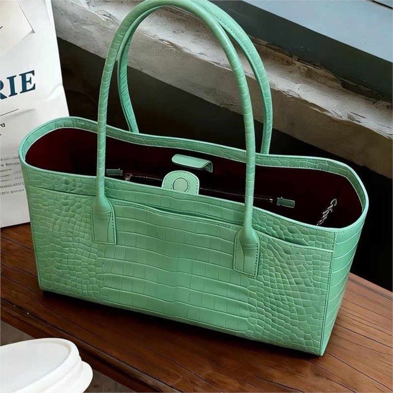 Interior Design High End - Vintage zielona torba typu tote damska