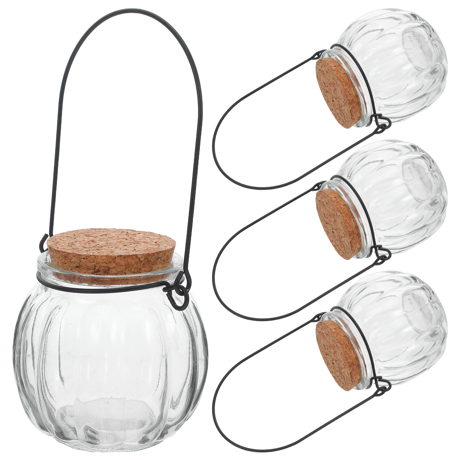 Vase Decor - 4 sztuki – przezroczyste szklane słoiki